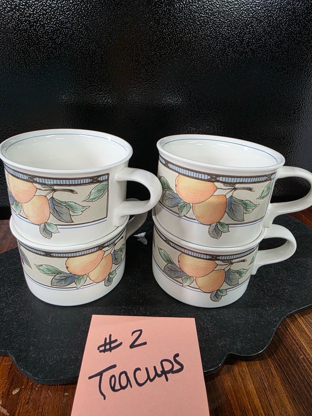 Mikasa Intaglio Teacups - Garden Harvest